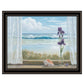 Irises on Windowsill Black Framed Print Wall Art