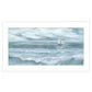 Three Sailboats White Framed Print Wall Art