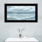 Three Sailboats Black Framed Print Wall Art