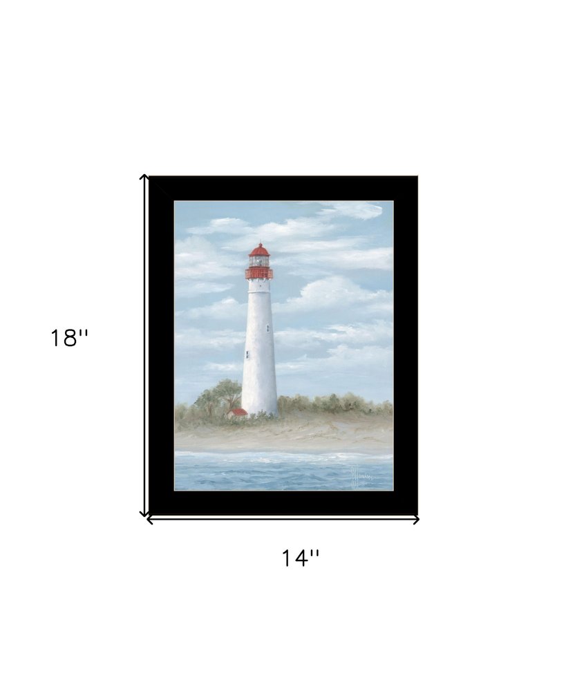 Cape May Light Black Framed Print Wall Art