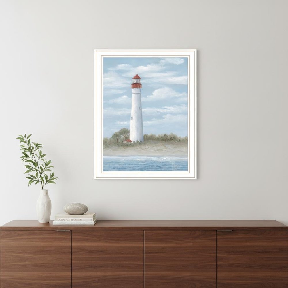 Cape May Light Black Framed Print Wall Art
