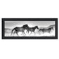Horses Rolling By Black Framed Print Wall Art