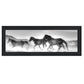 Horses Rolling By Black Framed Print Wall Art
