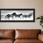 Horses Rolling By Black Framed Print Wall Art