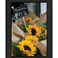 Sunflower Bouquet Black Framed Print Wall Art