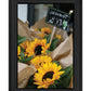 Sunflower Bouquet Black Framed Print Wall Art
