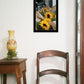 Sunflower Bouquet Black Framed Print Wall Art