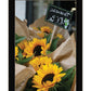 Sunflower Bouquet Black Framed Print Wall Art