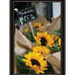 Sunflower Bouquet Black Framed Print Wall Art