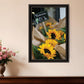 Sunflower Bouquet Black Framed Print Wall Art