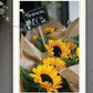Sunflower Bouquet Black Framed Print Wall Art