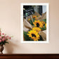 Sunflower Bouquet Black Framed Print Wall Art