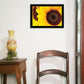 Sunflower Portrait Black Framed Print Wall Art
