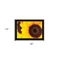 Sunflower Portrait Black Framed Print Wall Art