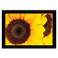 Sunflower Portrait Black Framed Print Wall Art