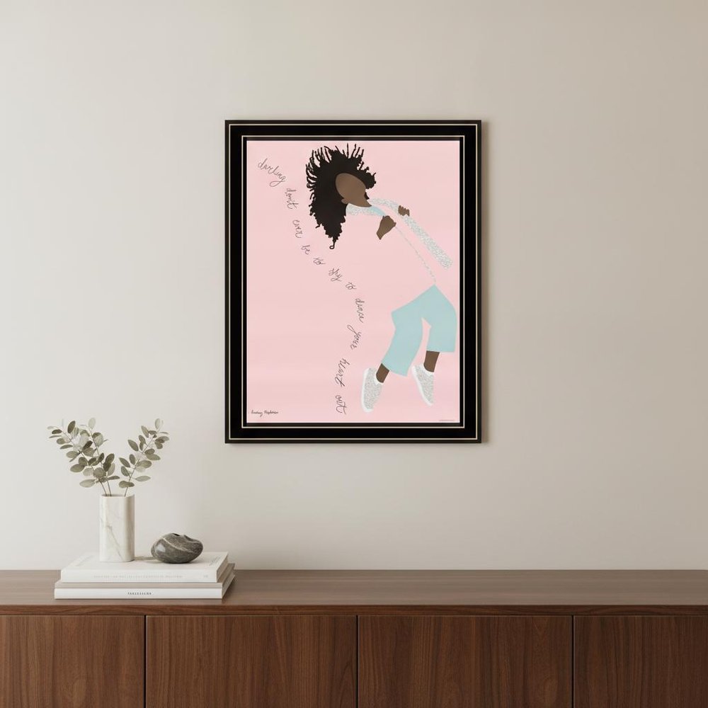 Dance Your Heart Out Black Framed Print Wall Art