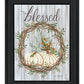 Blessed Wreath Black Framed Print Wall Art