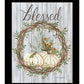 Blessed Wreath White Framed Print Wall Art