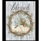 Blessed Wreath Black Framed Print Wall Art