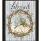 Blessed Wreath Black Framed Print Wall Art