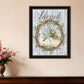 Blessed Wreath Black Framed Print Wall Art