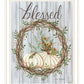 Blessed Wreath Black Framed Print Wall Art