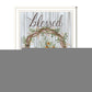 Blessed Wreath Black Framed Print Wall Art