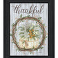 Thankful Wreath Black Framed Print Wall Art