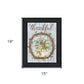 Thankful Wreath Black Framed Print Wall Art