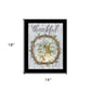 Thankful Wreath Black Framed Print Wall Art