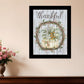 Thankful Wreath Black Framed Print Wall Art