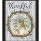 Thankful Wreath Black Framed Print Wall Art