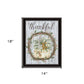 Thankful Wreath Black Framed Print Wall Art