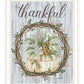 Thankful Wreath Black Framed Print Wall Art