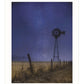 Starlit Night White Framed Print Wall Art