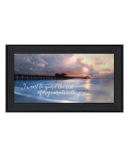 Rest of My Sunsets Black Framed Print Wall Art