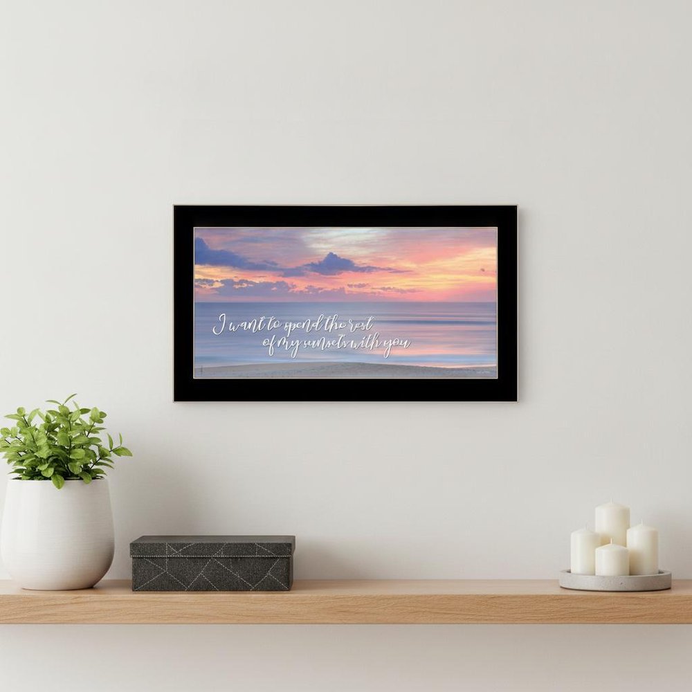 Rest of My Sunsets Black Framed Print Wall Art