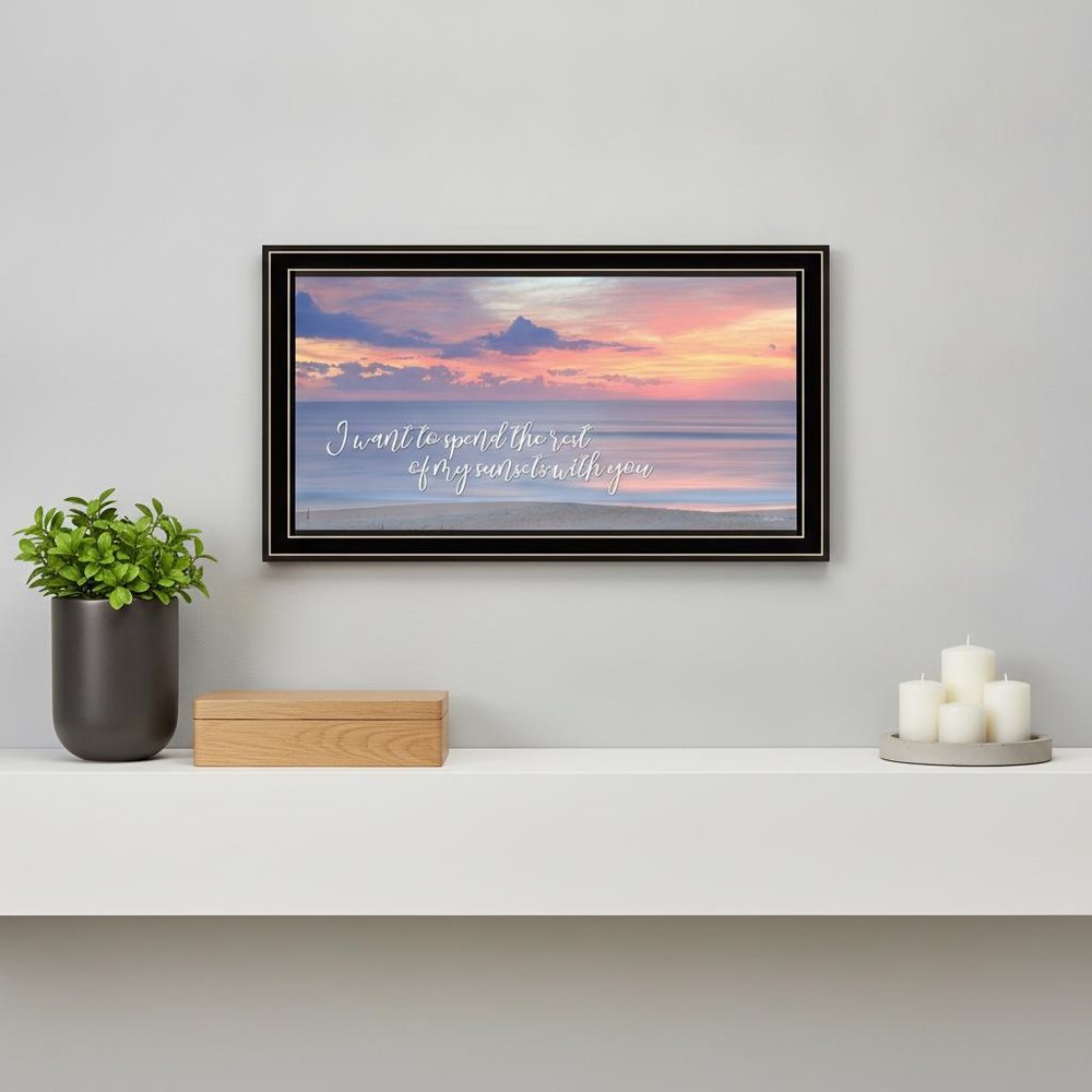 Rest of My Sunsets Black Framed Print Wall Art