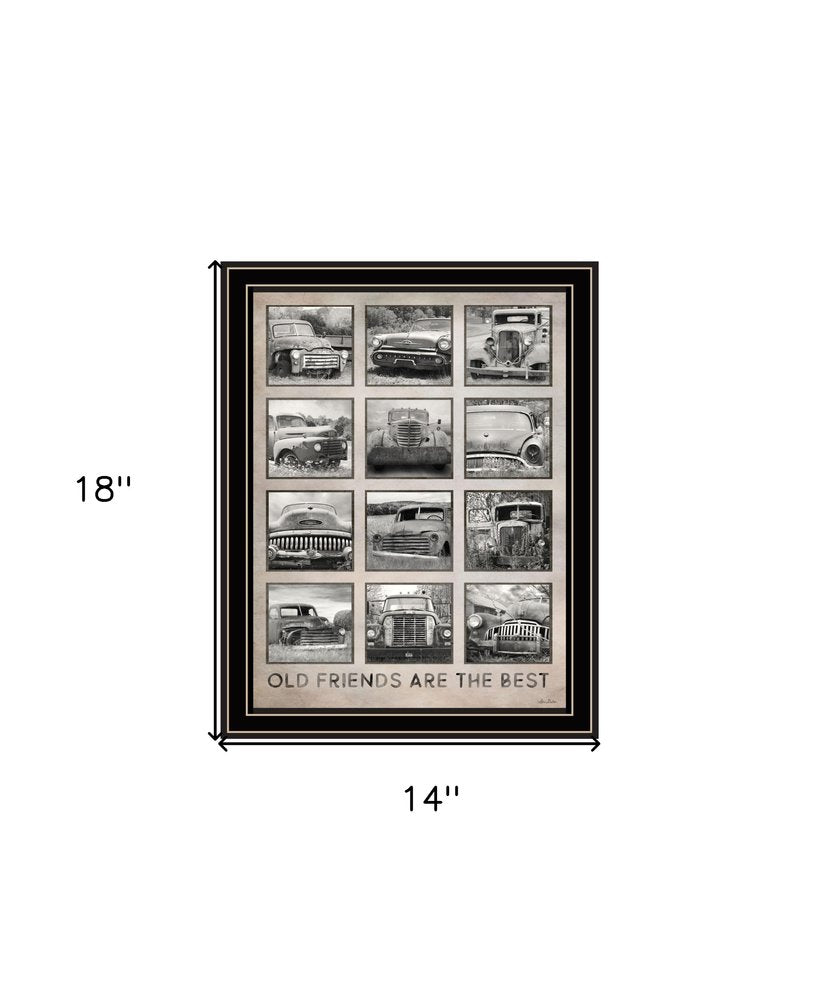 Old Friends Cars Are The Best White Framed Print Wall Art