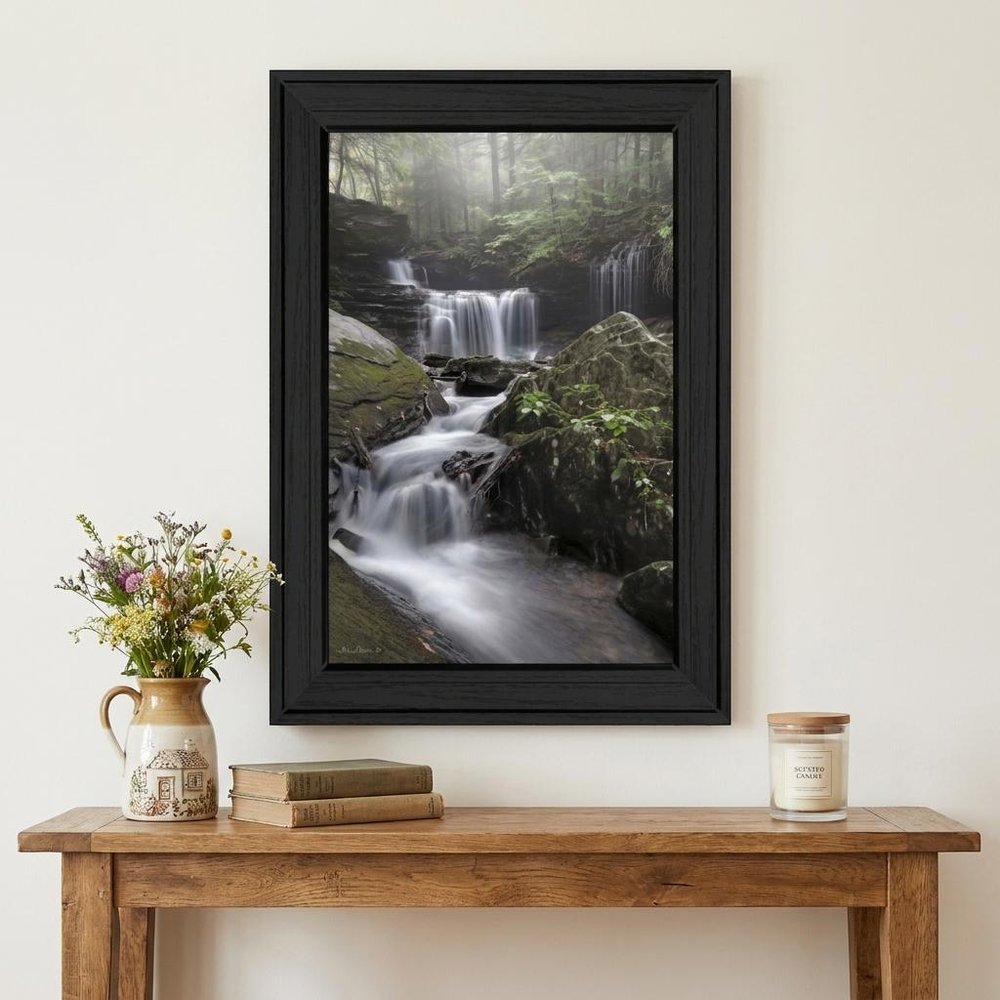 Ricketts Waterfall Black Framed Wall Art