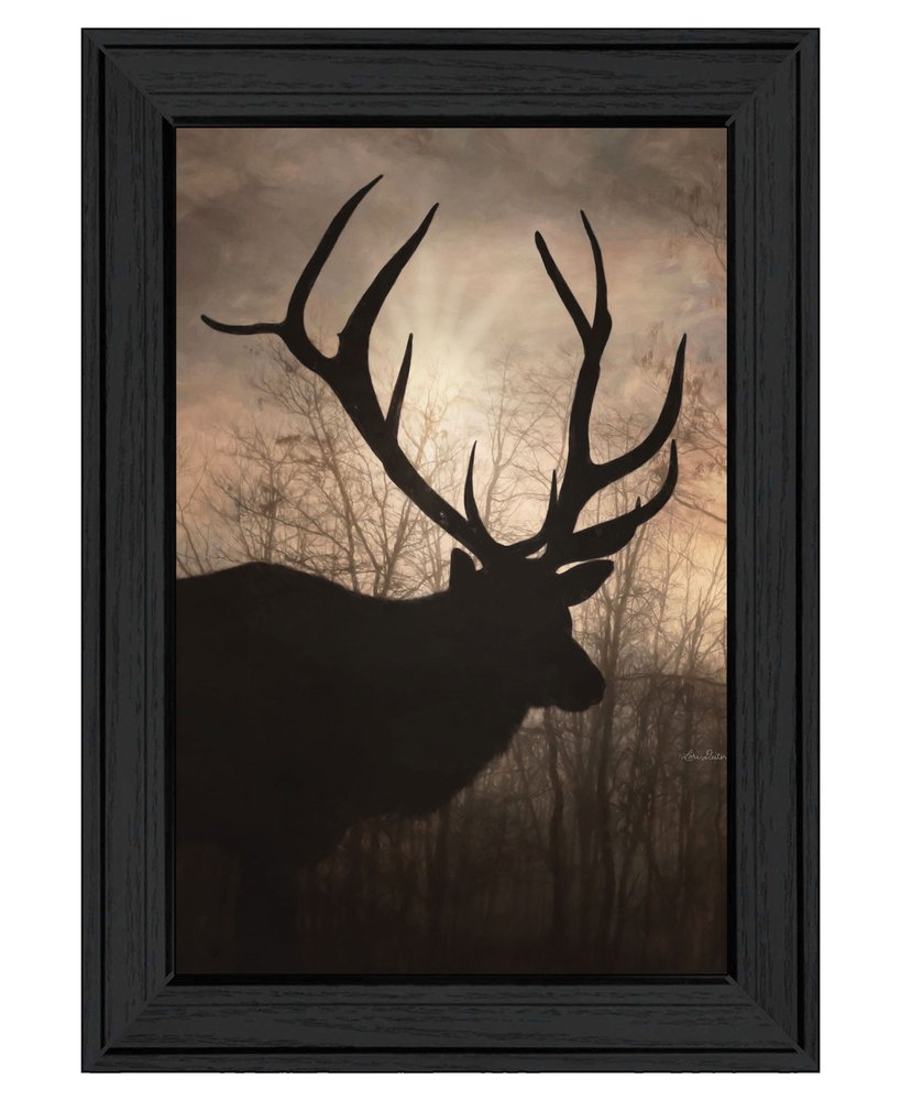 Elk Sunrise Black Framed Wall Art