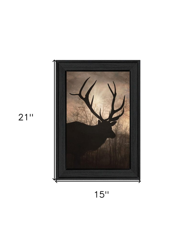 Elk Sunrise Black Framed Wall Art