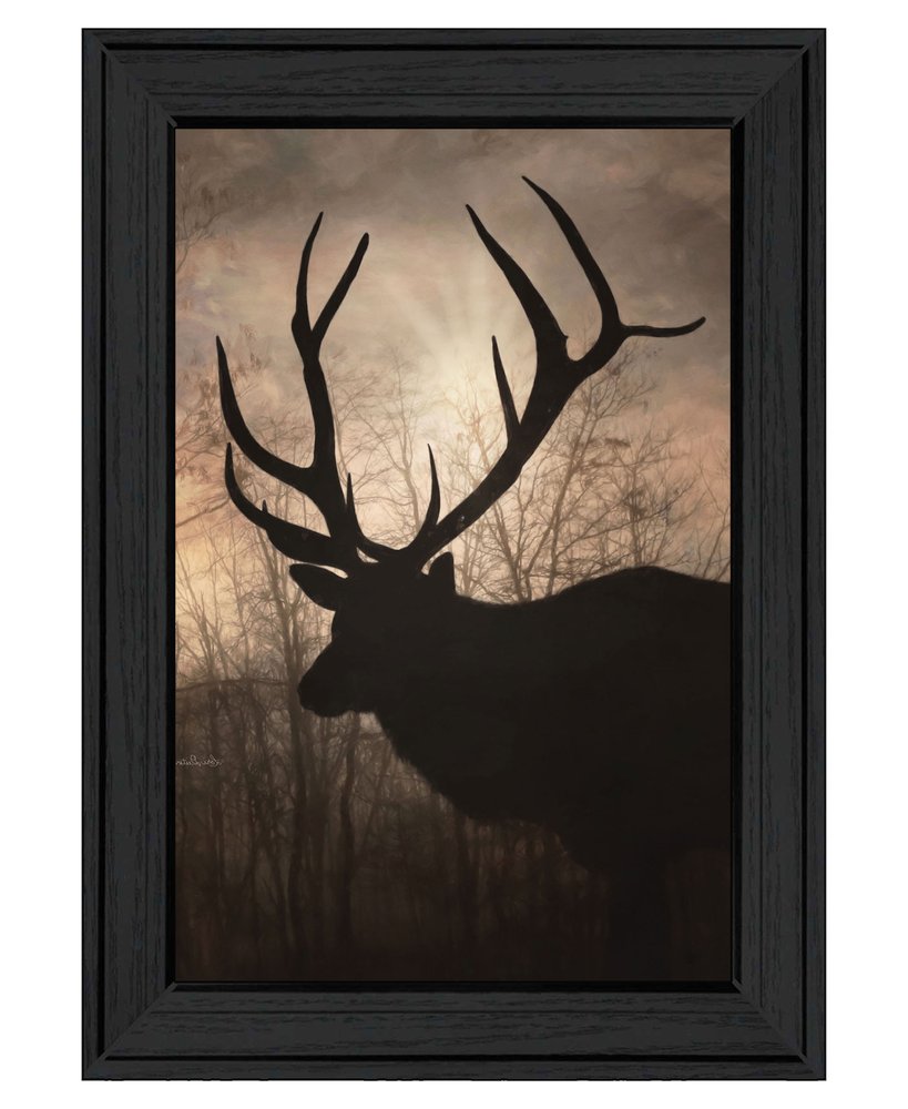 Elk Sunrise Black Framed Wall Art