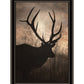 Elk Sunrise Black Framed Print Wall Art