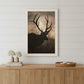 Elk Sunrise Black Framed Print Wall Art