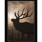 Elk Sunrise White Framed Print Wall Art
