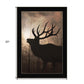 Elk Sunrise Black Framed Print Wall Art