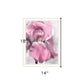 Pink Iris Black Framed Print Wall Art