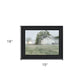 Green Country Morning Black Framed Print Wall Art