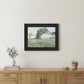 Green Country Morning Black Framed Print Wall Art